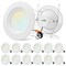 Luxrite 5/6 Inch LED Recessed Can Light 5CCT 2700K-5000K 17W 1500LM Dimmable Wet Rated Baffle, 12PK LR23798-12PK - alternate 1